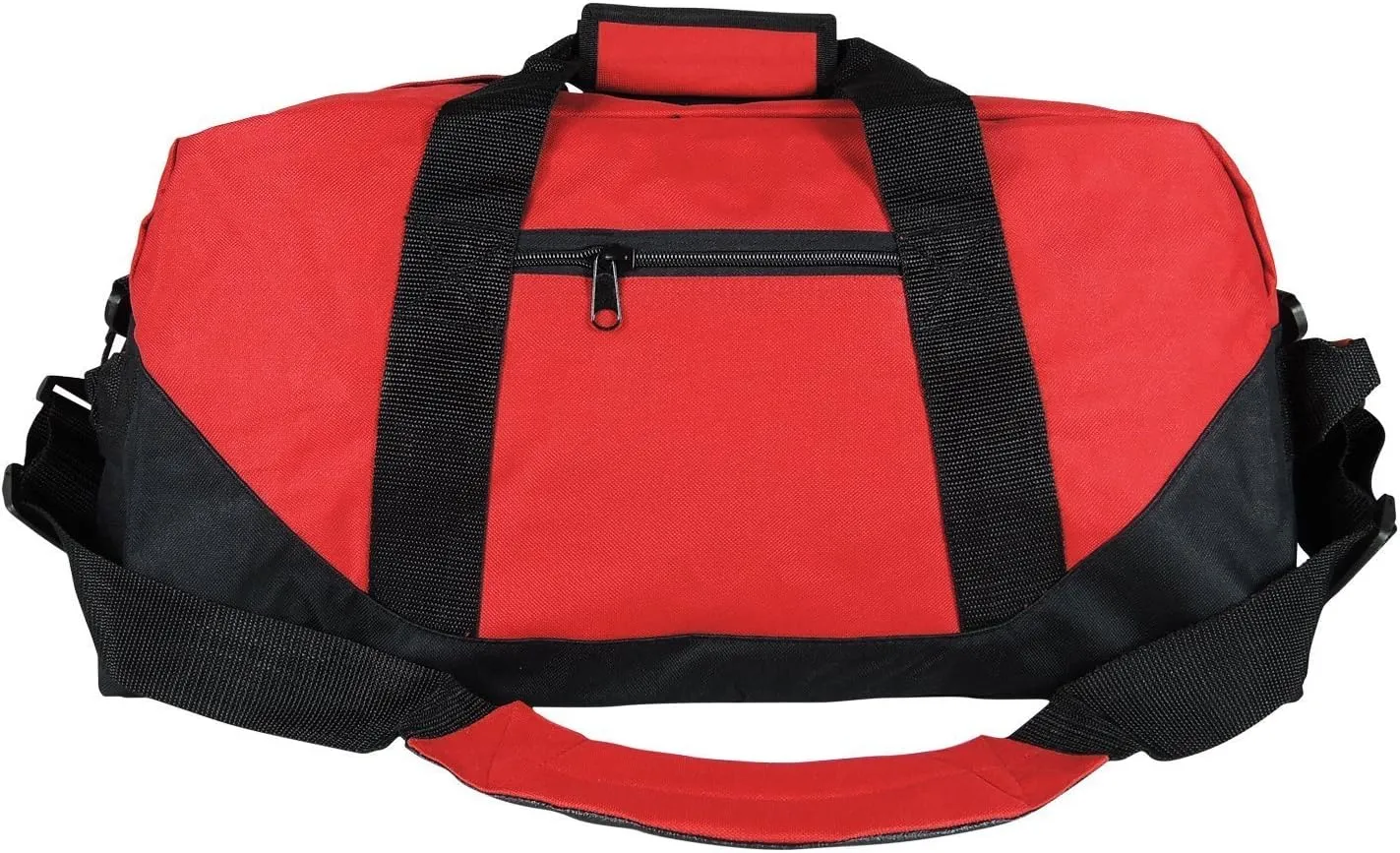 Duffle Bag, Gym bag, Heavy Duty Travel Bag Two Tone (Red - Large (21" x 11" x 11"))