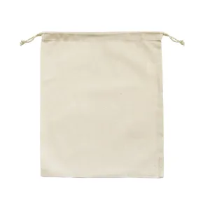 EC-06 Natural Calico Drawstring Bag (Large)