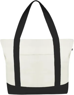 Ecoright Canvas Tote Bag for Women with Zip & Inner Pocket, 100% Organic Cotton Tote Bags for Men, Shopping, Beach