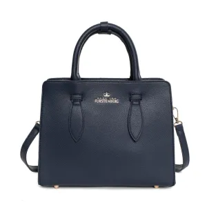 Egon Von Furstenberg Satchel Handbag  Navy