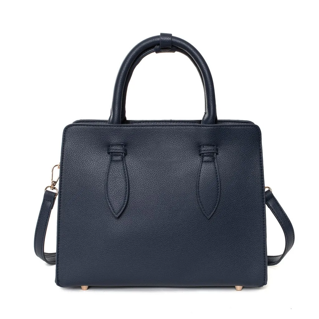 Egon Von Furstenberg Satchel Handbag  Navy