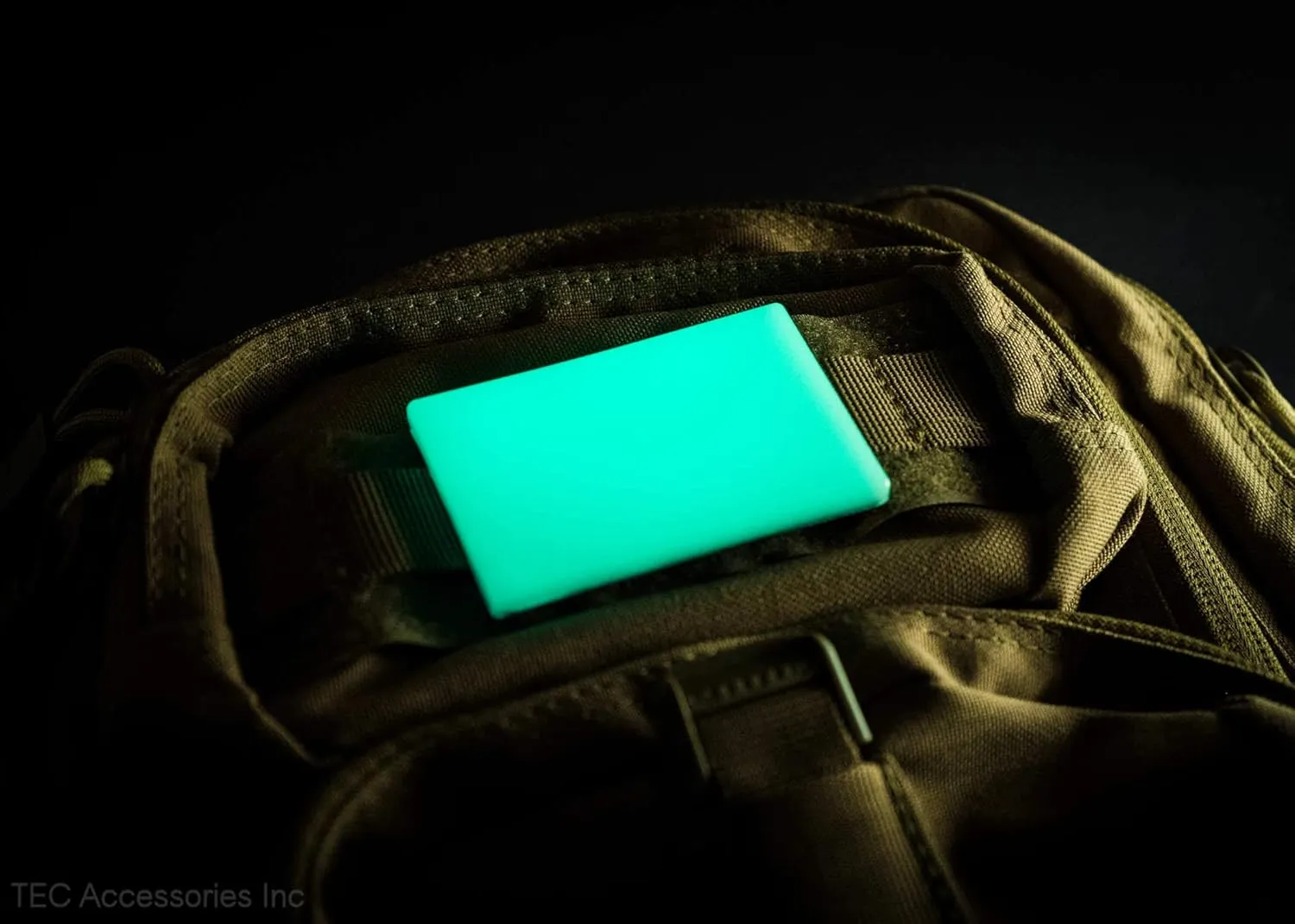 Embrite Beacon Morale Patch (Aqua) - Everyday Carry Glow in The Dark Patch with Hook and Loop Attachment - Tactical Military Airsoft Patches for Indoor and Outdoor Gear