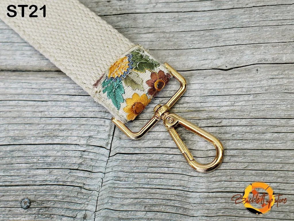 Embroidered Purse Strap Crossbody Strap for Purses Boho Bags Strap Embroidery Replacement Strap Boho Guitar Strap Handbag Strap gift for her