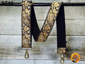 Embroidered Purse Strap Crossbody Strap for Purses Handbag Boho Bag Strap Floral Embroidery Replacement Strap Boho Guitar Strap Gift for her