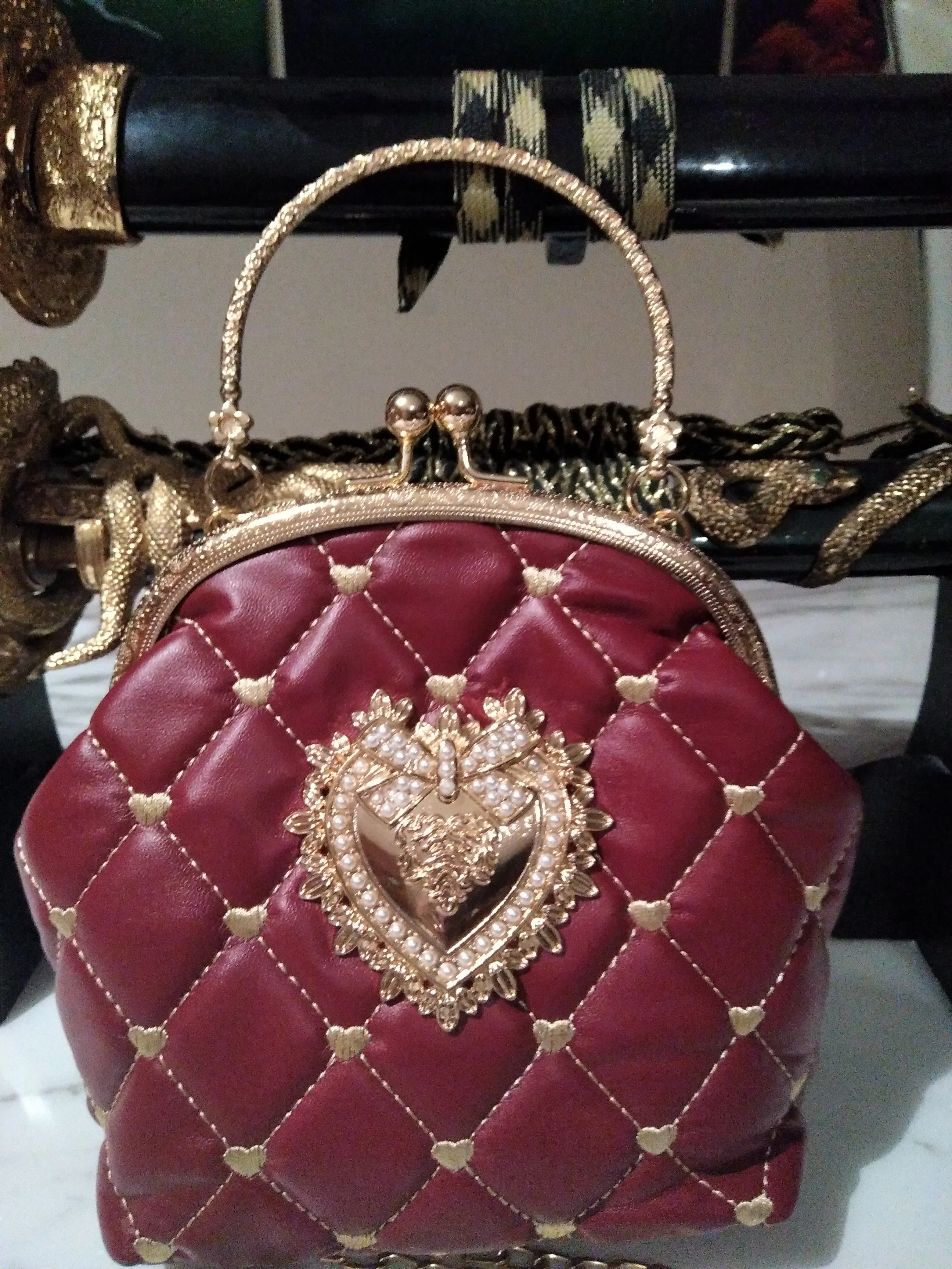 Embroidery PU Clutch