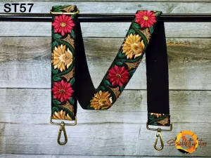 Embroidery Replacement Strap Purse Strap Crossbody Strap for Purses Embroidered Boho Bags Strap Boho Guitar Strap Handbag Strap gift for her