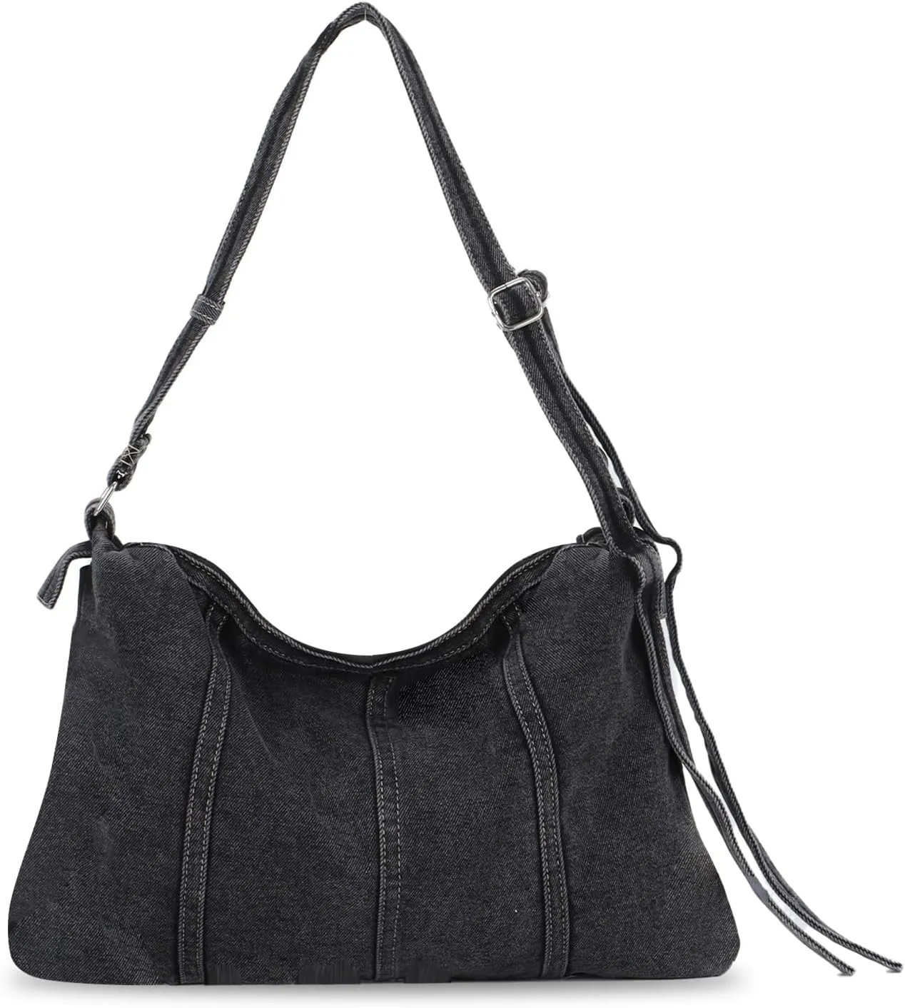 Emprier Soft Denim Handbag for Women Fashion Hobo Tote Bag Denim Purses Retro Crossbody Bag Large Capacity Tote Handbag