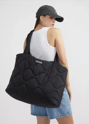 ENA PELLY Elodie Quilted Tote Bag - Black