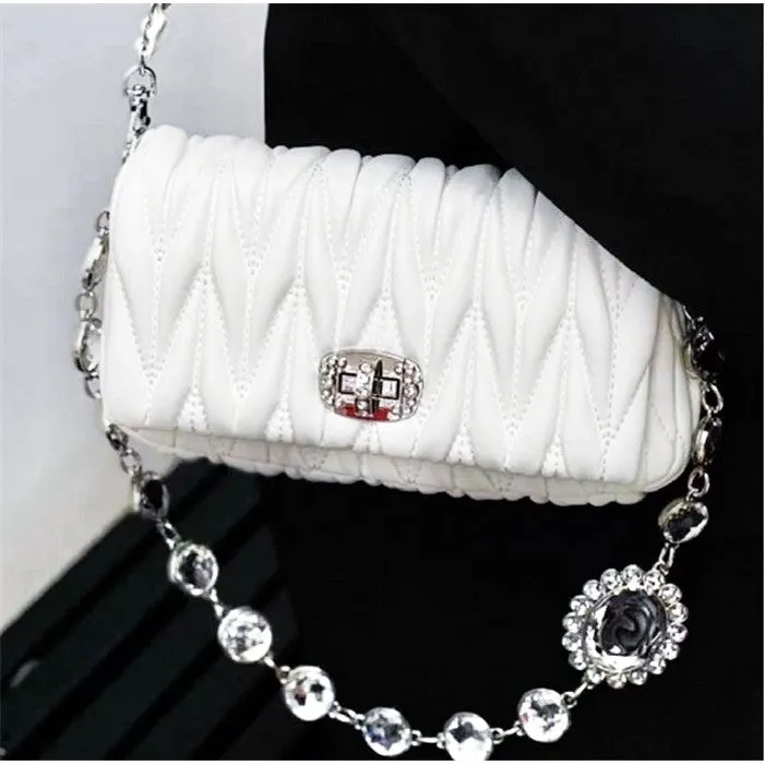 Essential Collection MM Pattern Cream Leather Evening Clutch