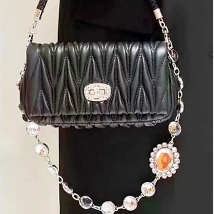 Essential Collection MM Pattern Cream Leather Evening Clutch