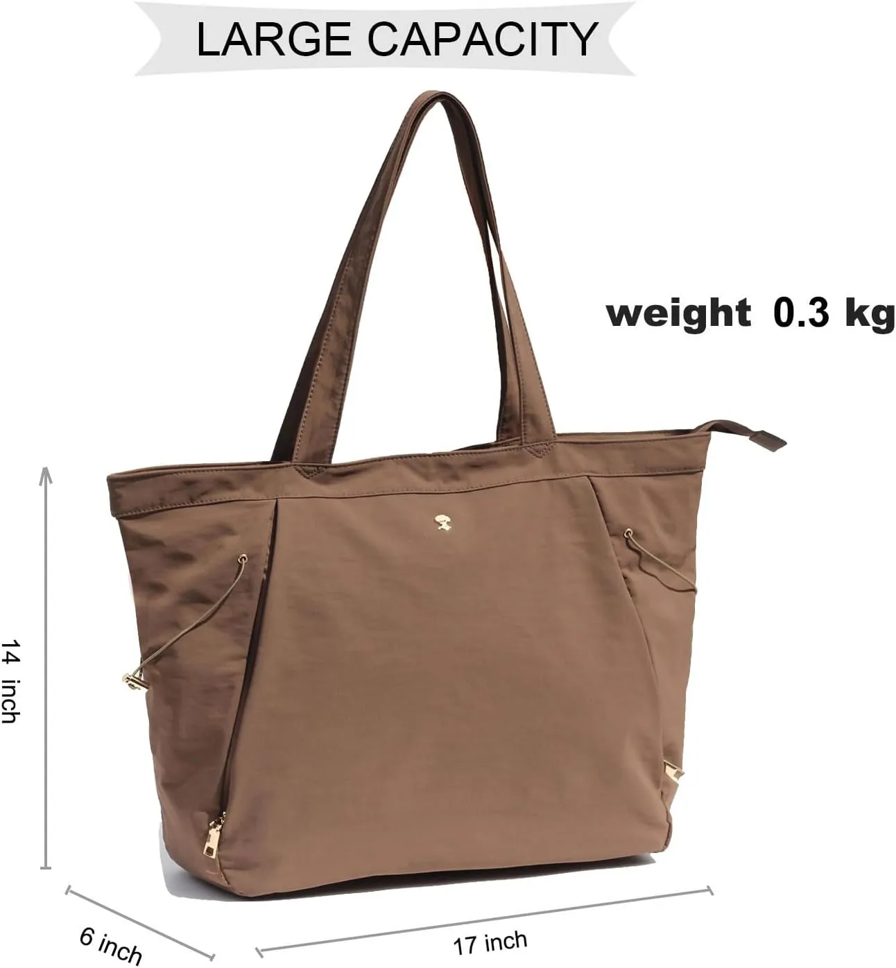 ESVAN Yoga Tote Bag for Women Shoulder Bags Drawstring for Office Workout Travel Carryall Pilates Gym and Beach