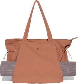 ESVAN Yoga Tote Bag for Women Shoulder Bags Drawstring for Office Workout Travel Carryall Pilates Gym and Beach
