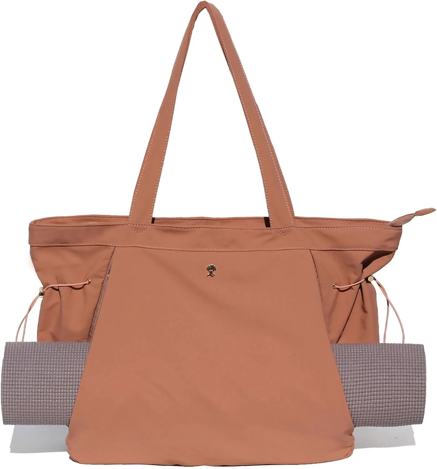 ESVAN Yoga Tote Bag for Women Shoulder Bags Drawstring for Office Workout Travel Carryall Pilates Gym and Beach
