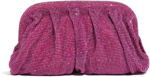 Evening Bag Pleated Lady Purse Banquet Wedding Clutches for Women Girl Cocktail Crossbody Shoulder Bag