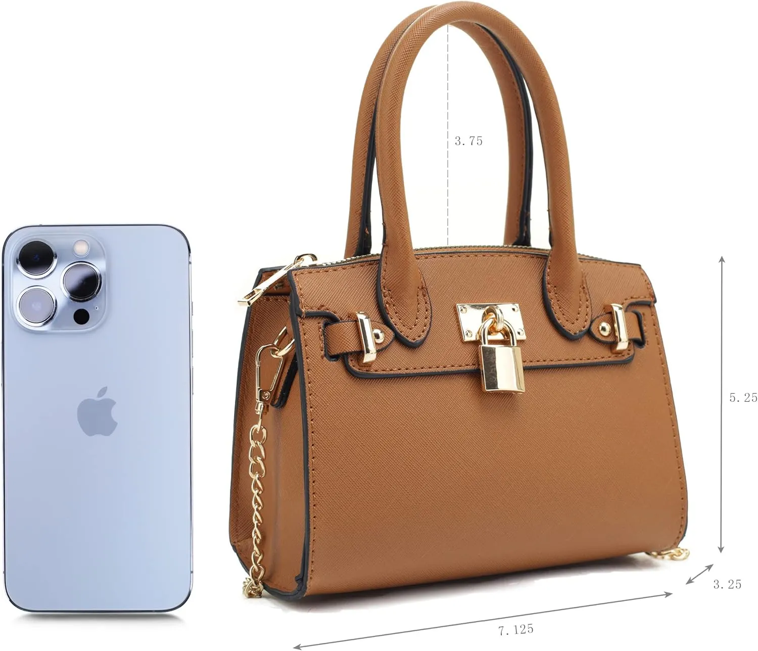 EVVE Women's Evening Bag Party Clutches Mini Satchel Purses Cocktail Prom Handbags with Chain and Lock