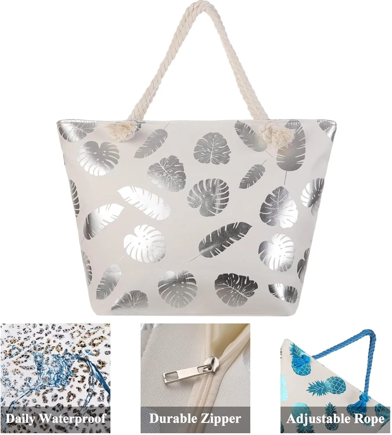 Extra Large Beach Bag Tote Bags Women Oversized XL Waterproof Vacation Canvas Personalized