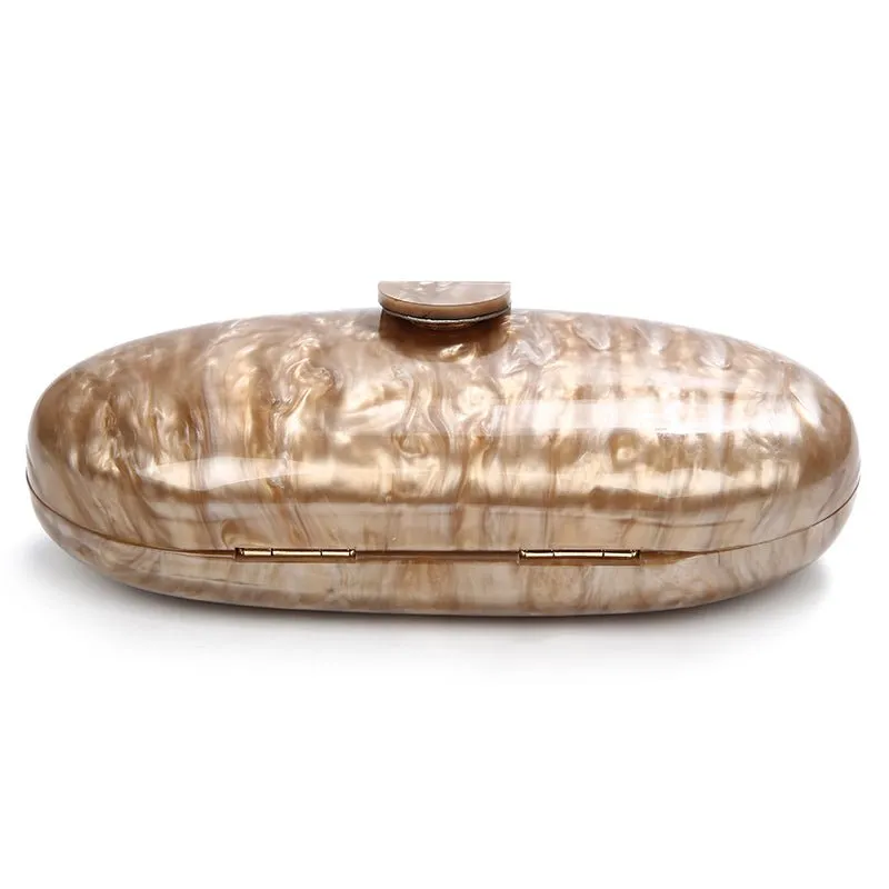 Fashion Acrylic Evening Handbags Egg Shape