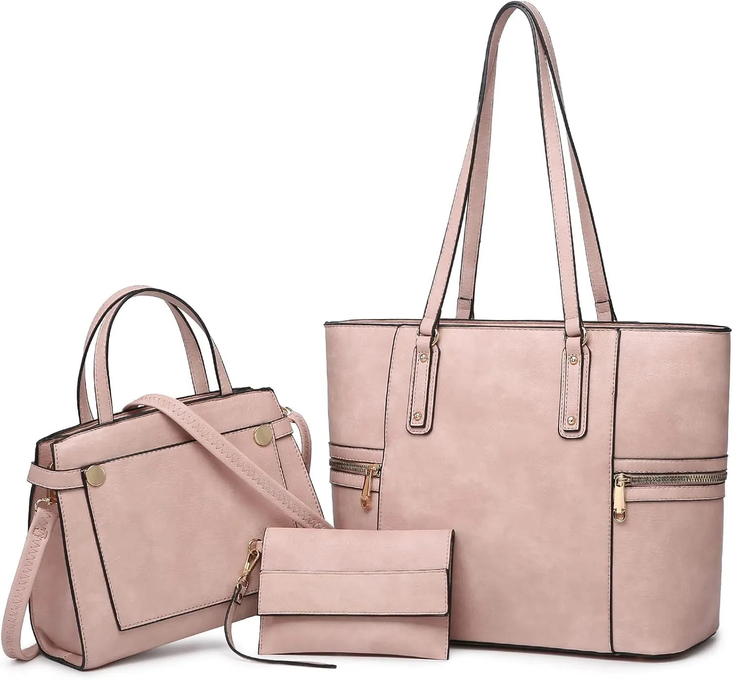 Fashion Handbags and Purses for Women Large Work Tote Bag Top Handle Satchel Shoulder Bag 3pcs Hobo Purse Set