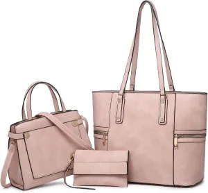 Fashion Handbags and Purses for Women Large Work Tote Bag Top Handle Satchel Shoulder Bag 3pcs Hobo Purse Set
