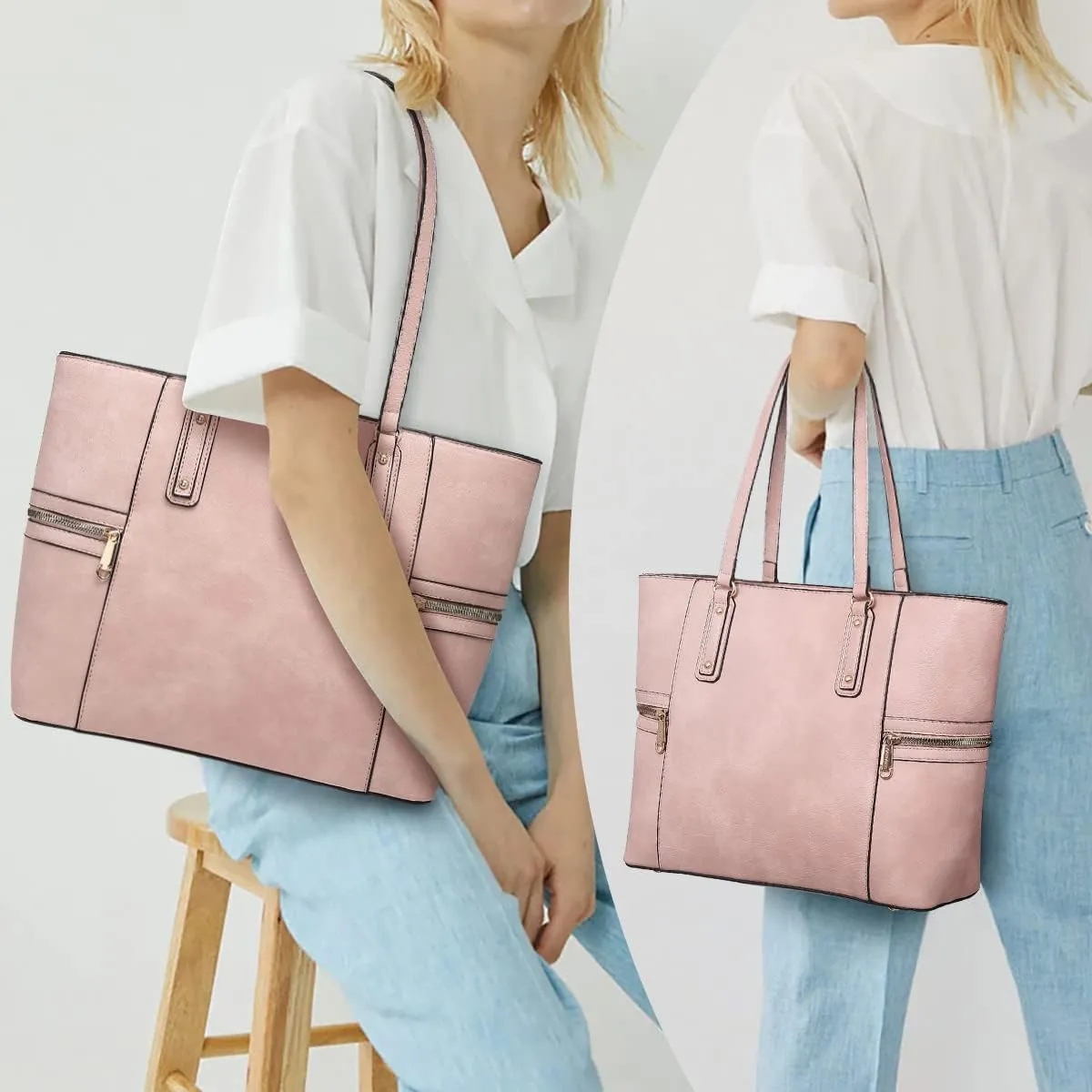 Fashion Handbags and Purses for Women Large Work Tote Bag Top Handle Satchel Shoulder Bag 3pcs Hobo Purse Set