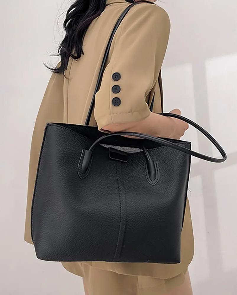 Fashion Tote Bag for Women Large PU Leather Top Handle Satchel Shoulder Purse Oversized Work Handbags