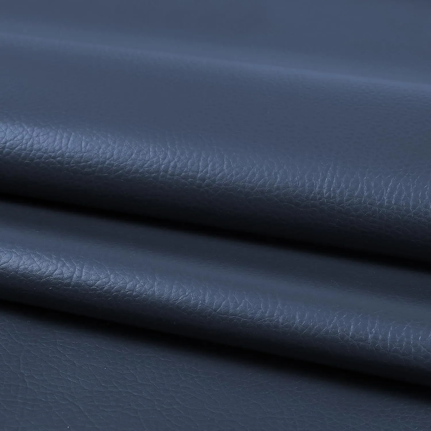 Faux Leather Fabric, 55" Wide Upholstery Fabric by The Yard Marine Vinyl Material Outdoor PU Leather Waterproof Sheets for Crafts Sewings Sofa Wallets Handbag Earrings Bows, 2 Yard Navy Blue