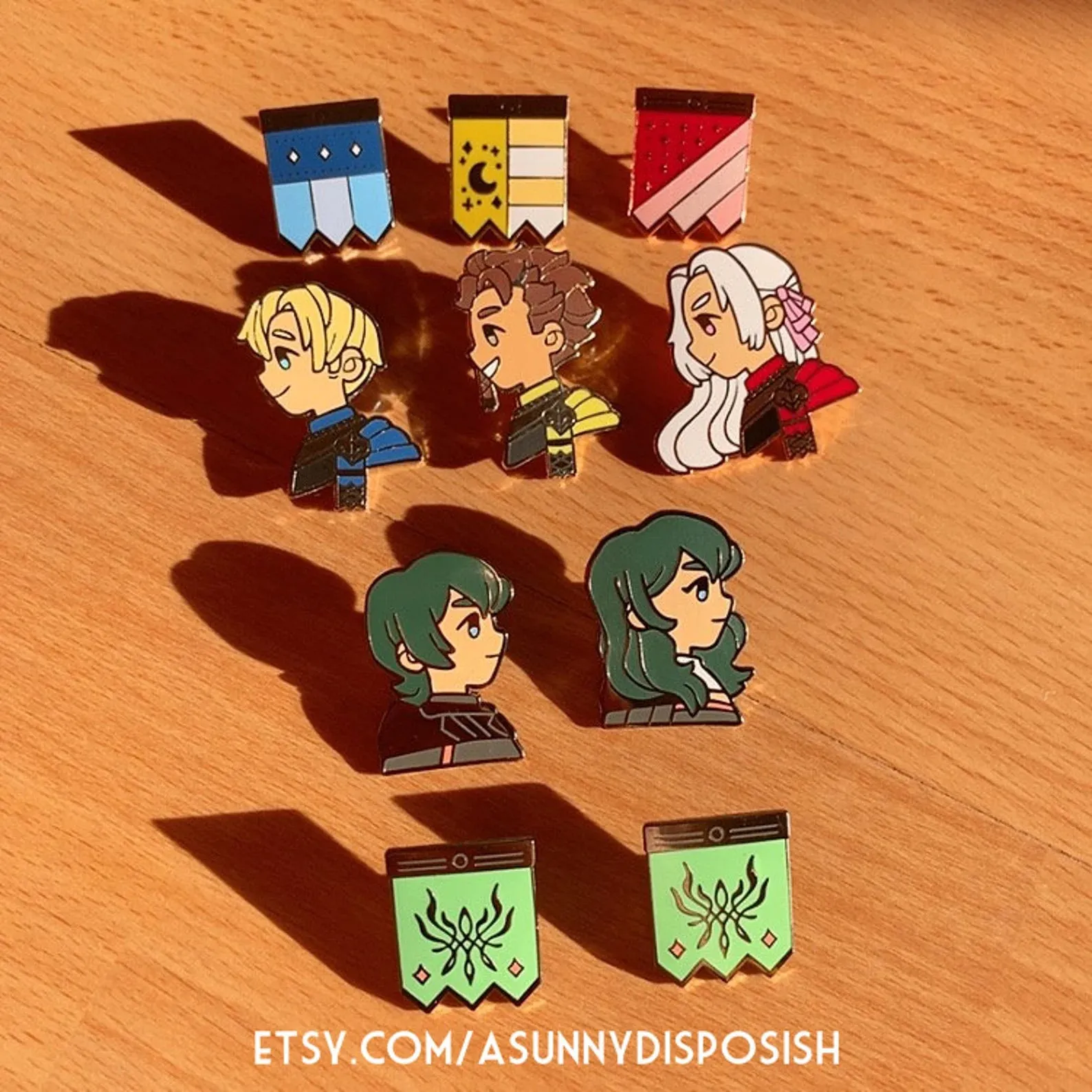 FE3H Blue Lions Dimitri Collar Pin Set