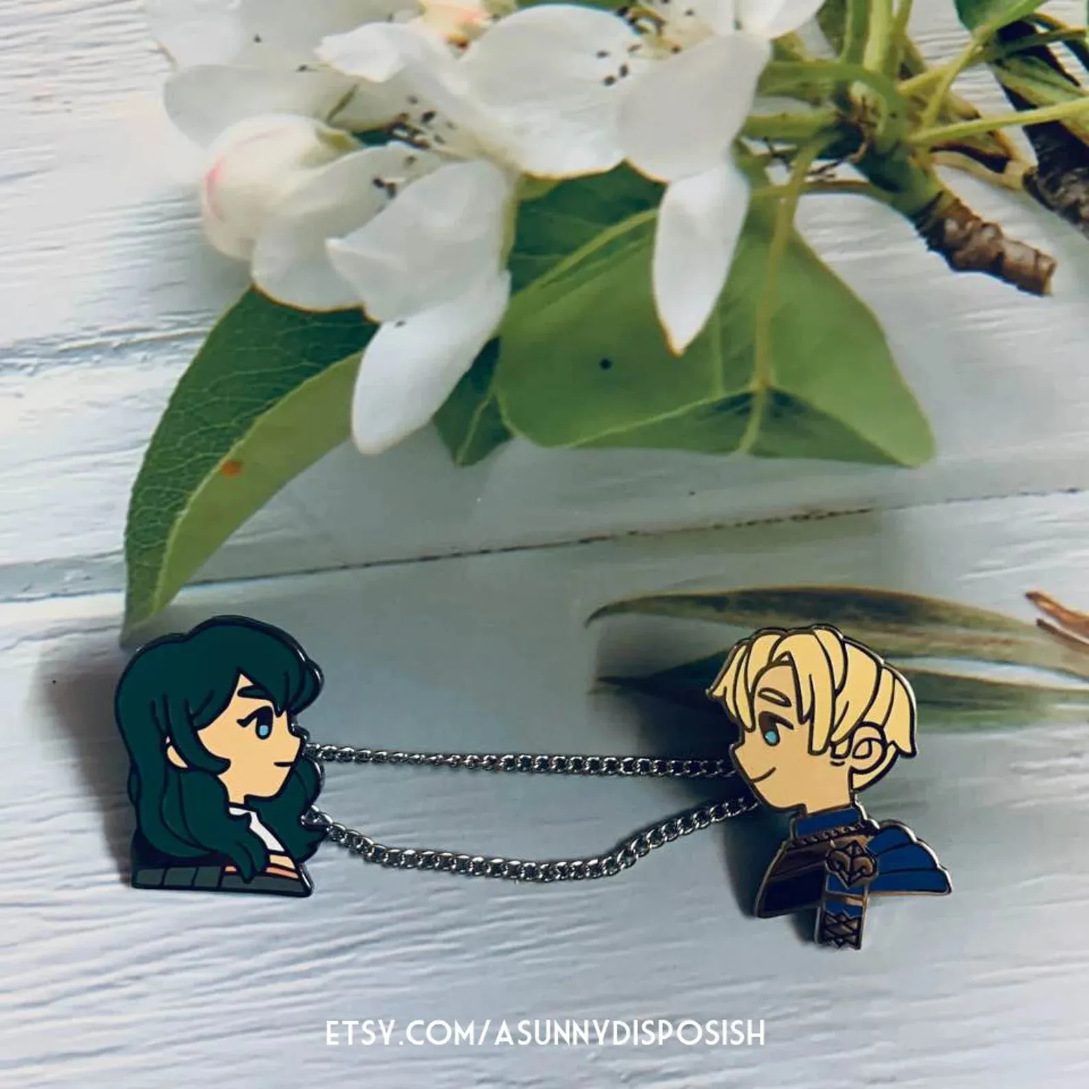 FE3H Blue Lions Dimitri Collar Pin Set