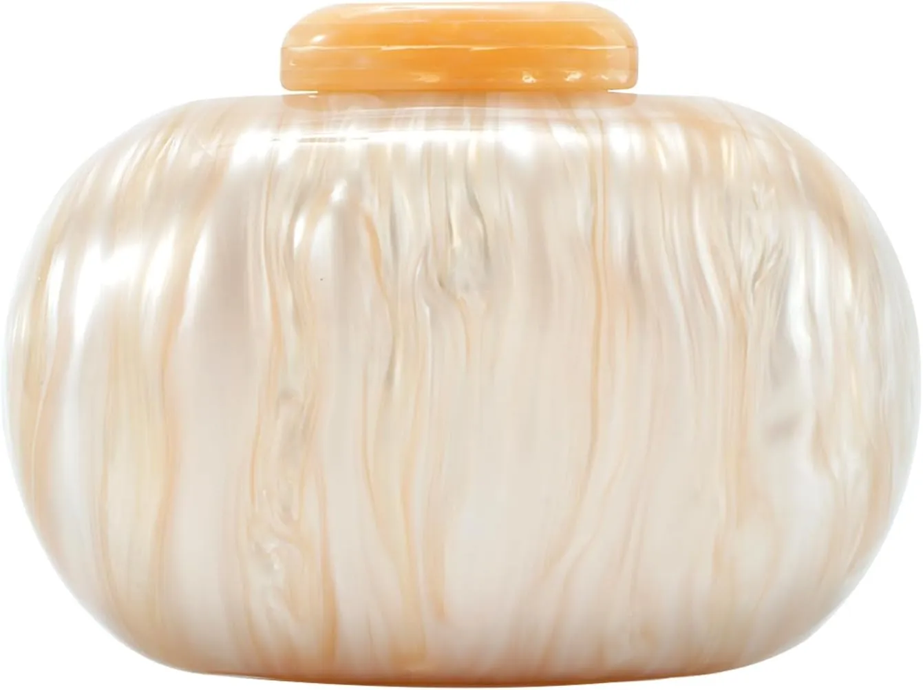 Fecialy Acrylic Clutch Purse for Women Marble Handbags Shell Shape Crossbody Bag Chic Evening Bag for Wedding Party