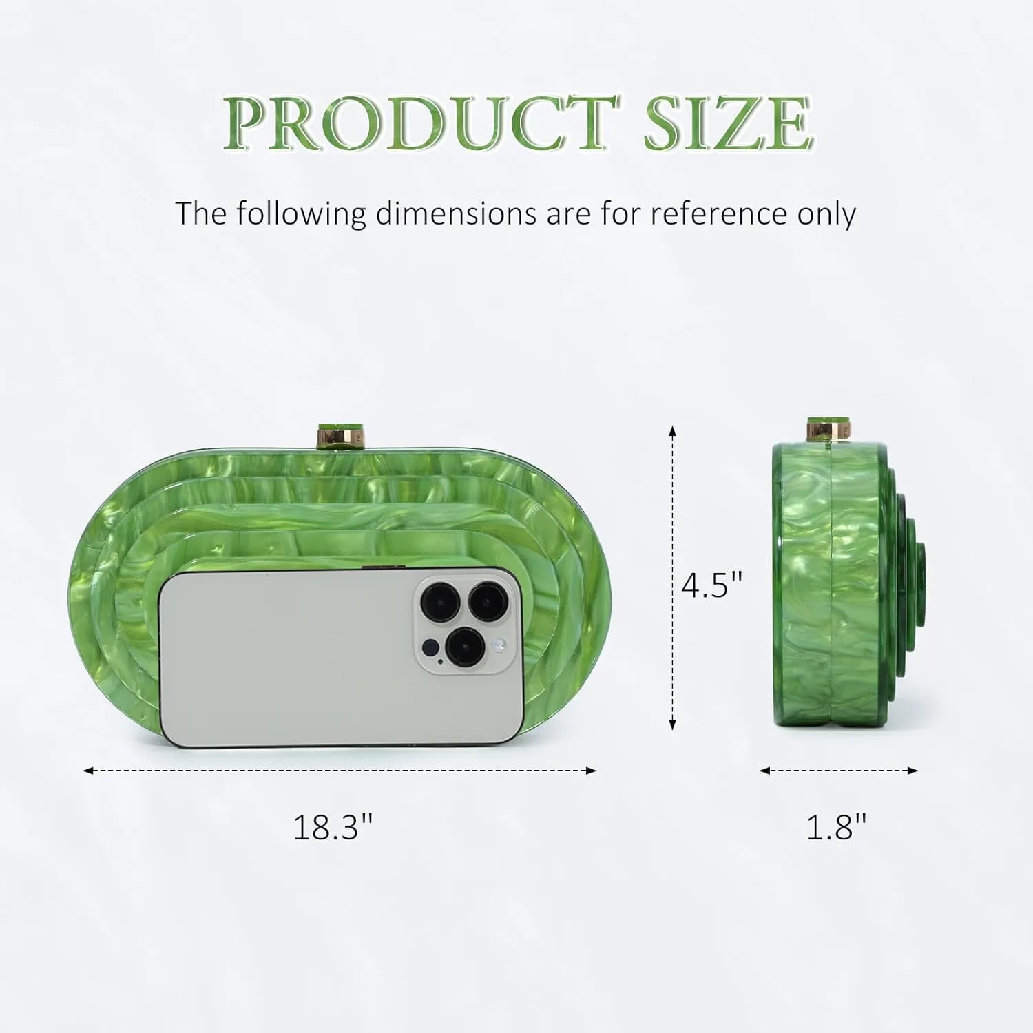 Fecialy Acrylic Evening Clutch Bag for Women Shell Shape Handbags Marbling Purse Formal Party Bridal Wedding Crossbody Bag