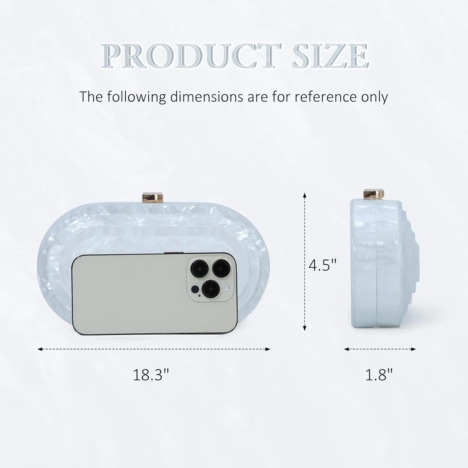 Fecialy Acrylic Evening Clutch Bag for Women Shell Shape Handbags Marbling Purse Formal Party Bridal Wedding Crossbody Bag