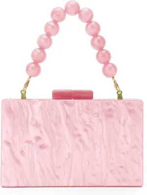 Fecialy Women Acrylic Clutch Purse Beads Evening Handbag Marble Clutch Formal Party Bridal Wedding Crossbody Bag