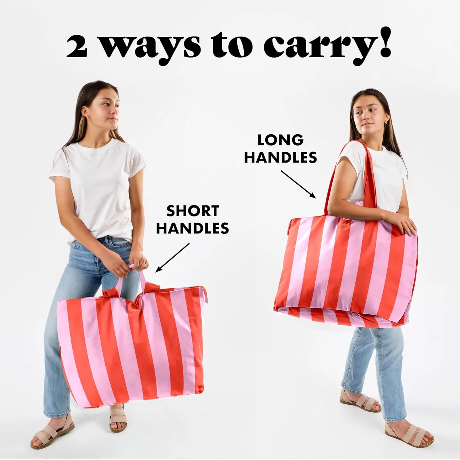 Fit & Fresh Large Beach Bag for Women - Extra Large Travel Tote With Pockets