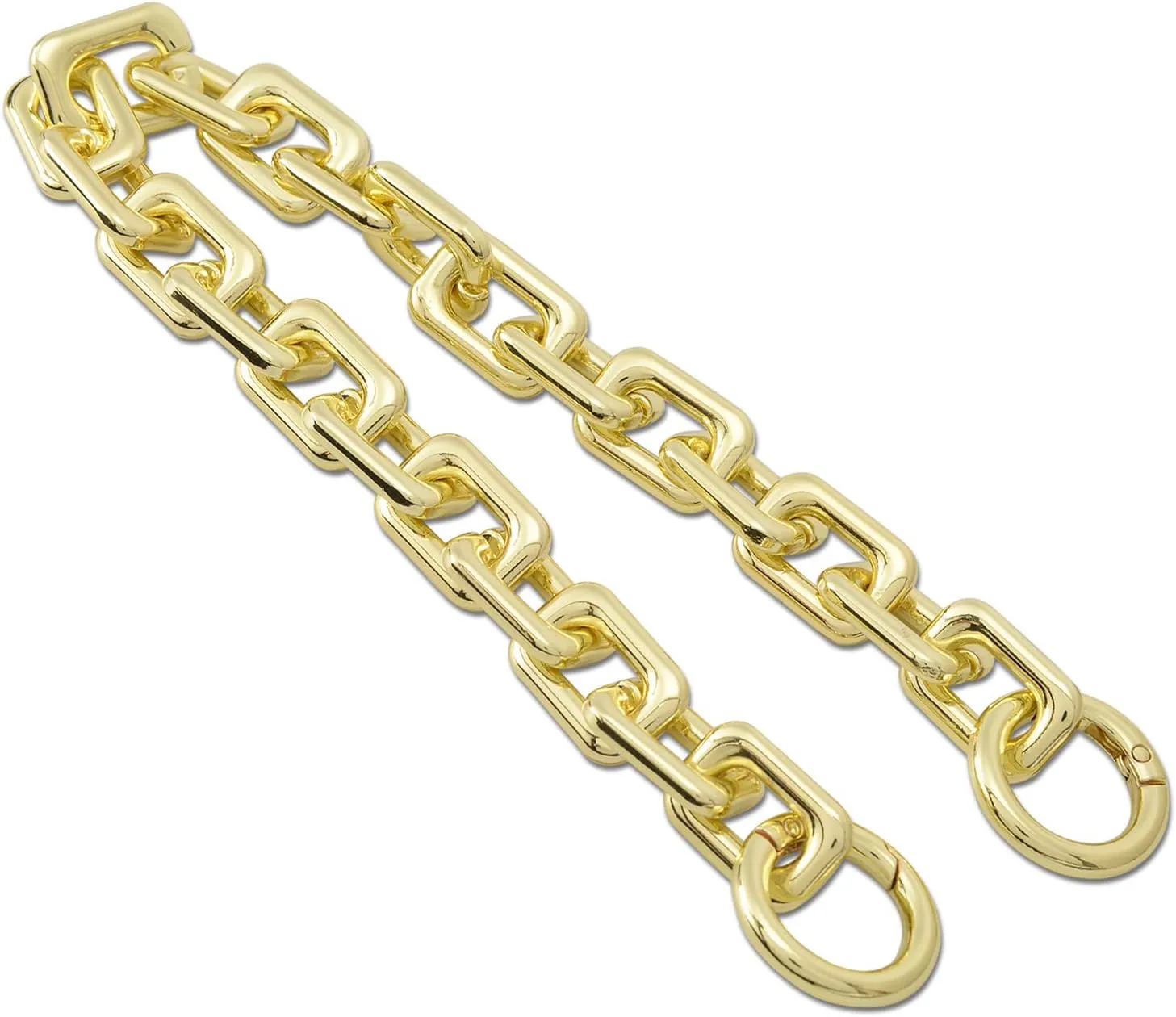Flat Chain Strap Gold Handbag Chains Accessories Purse Clutches Handles Wrist Replacement Straps with Metal Buckles