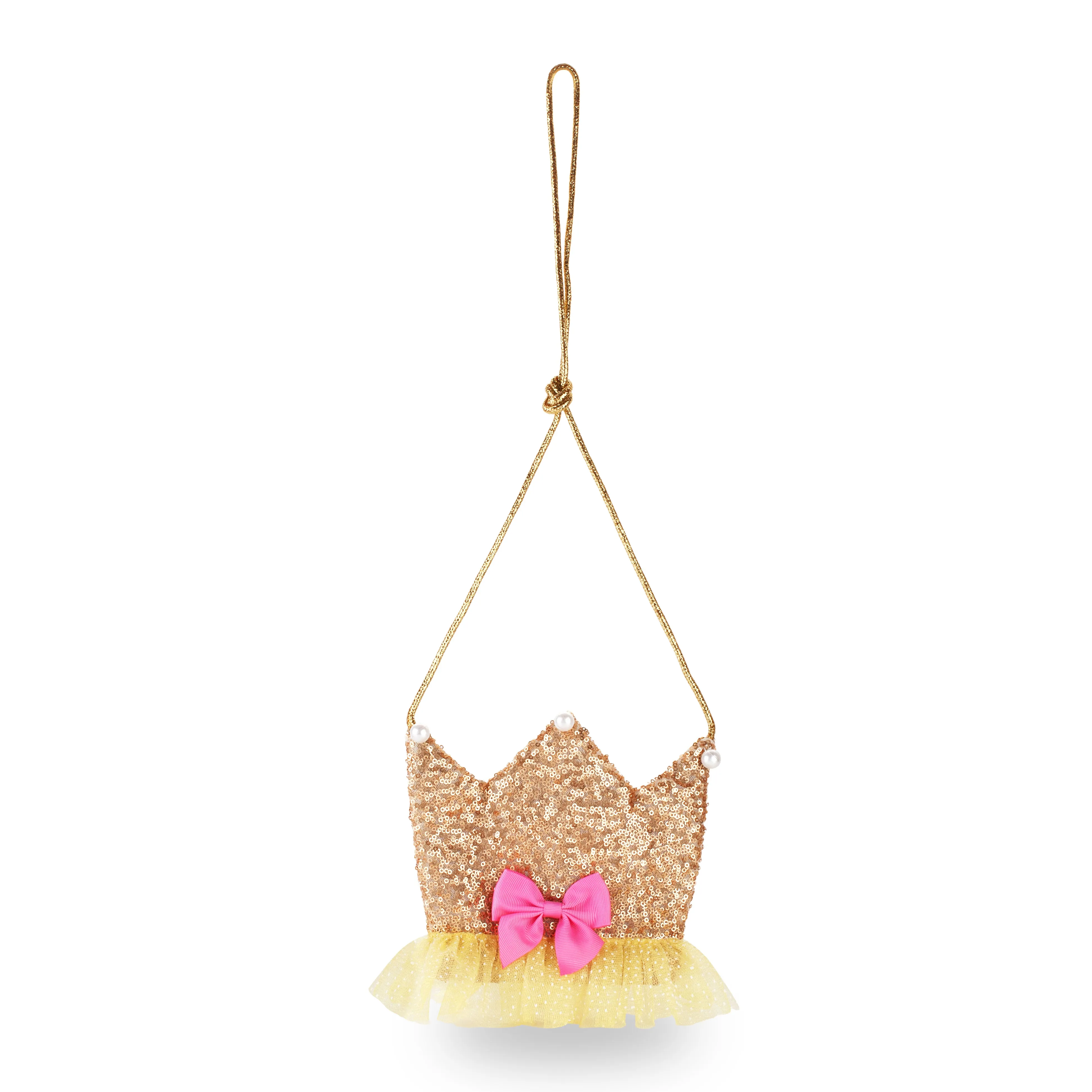 Forever Sparkle Crown Shoulder Bag Gold