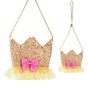 Forever Sparkle Crown Shoulder Bag Gold