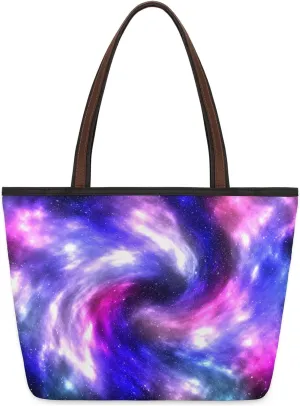Galaxy Nebula Star Tote Bag for Women Womens Handbags Tote Bag for Work Shopping Travel Beach