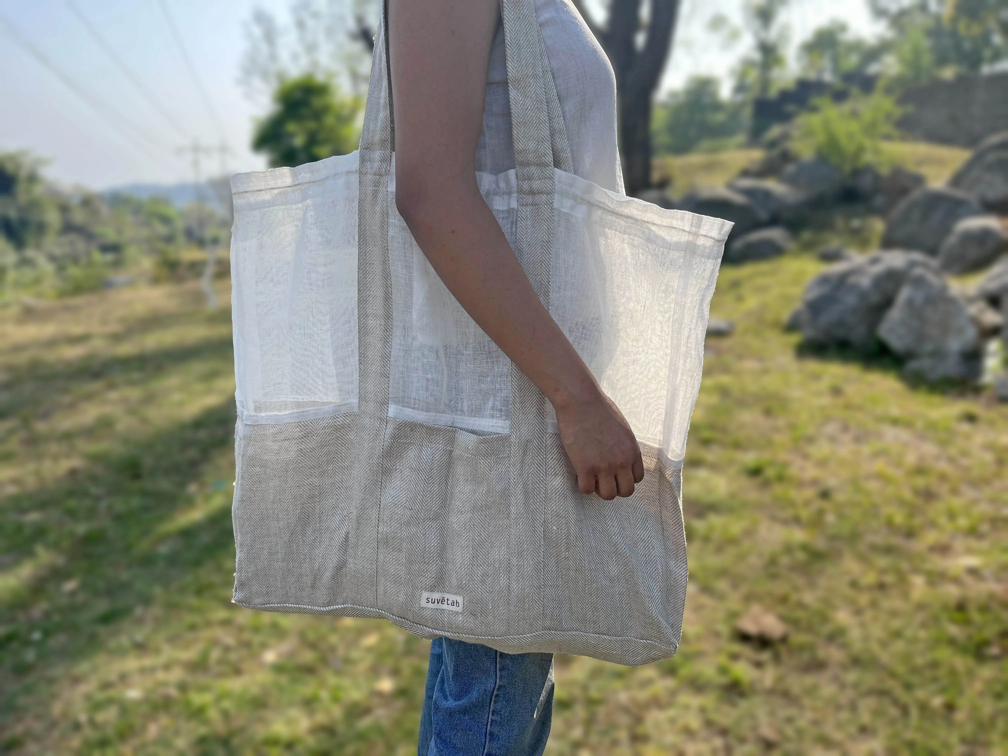 GERMANIUM LINEN BAG