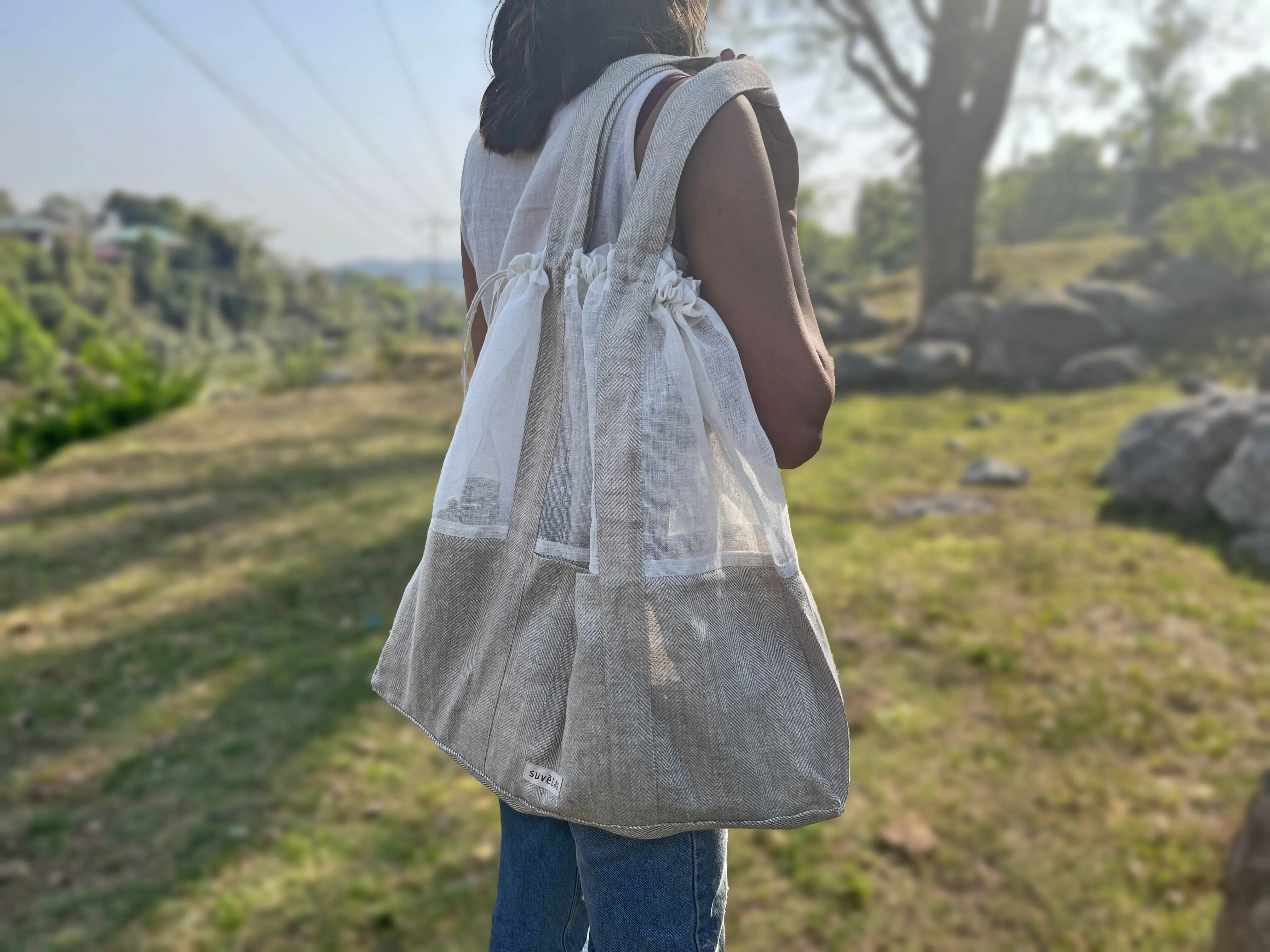 GERMANIUM LINEN BAG