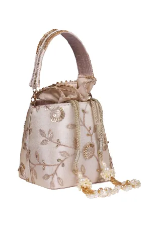 Gold Basket Clutch