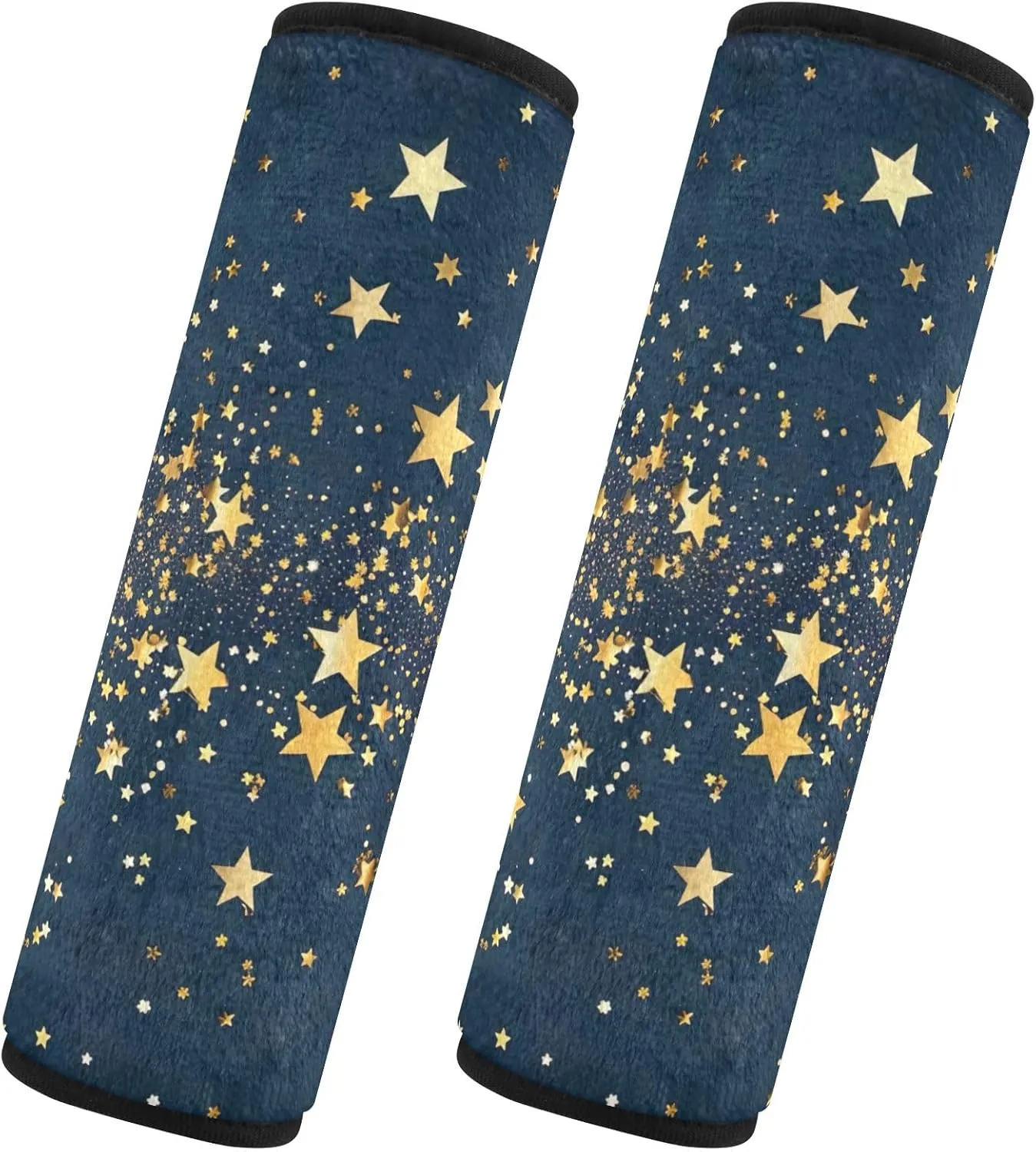 Gold Stars on a Dark Blue Car Seat Belt Cover Strap Pad Shoulder Bag
