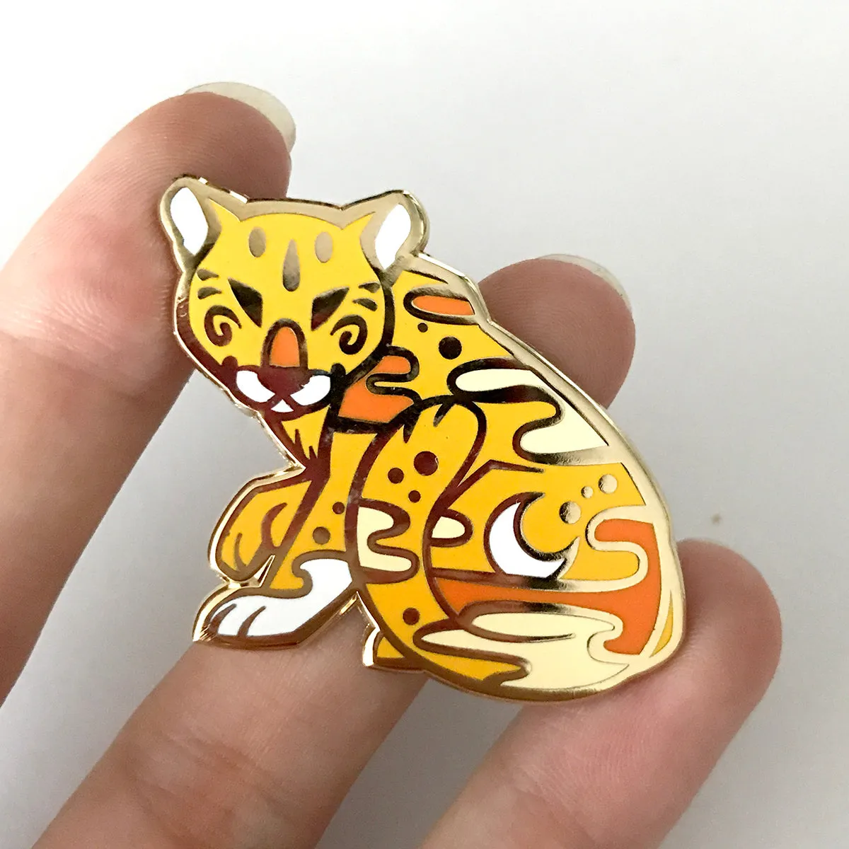 Golden Night Panther Enamel Pin