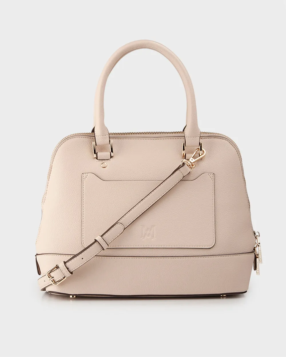 Grace Medium Dome Satchel Bag   Metallic Stripe Bag Strap