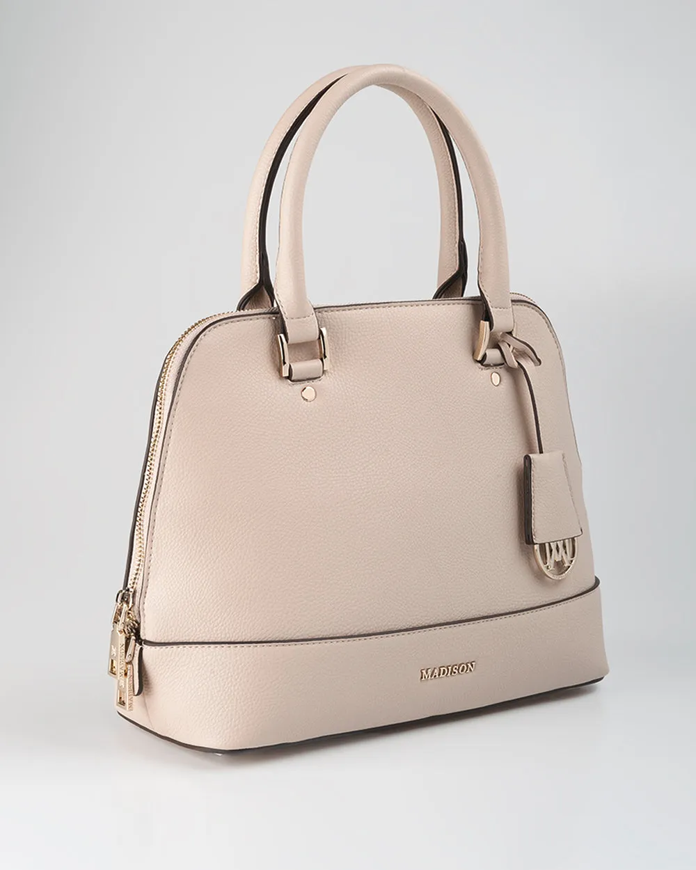 Grace Medium Dome Satchel Bag   Metallic Stripe Bag Strap