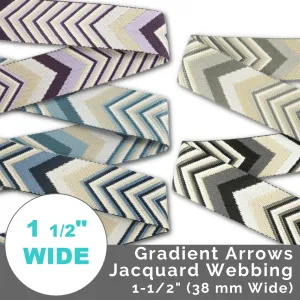 Gradient Arrows Webbing 1 1/2" (38mm) Wide (Per 1 Yard)