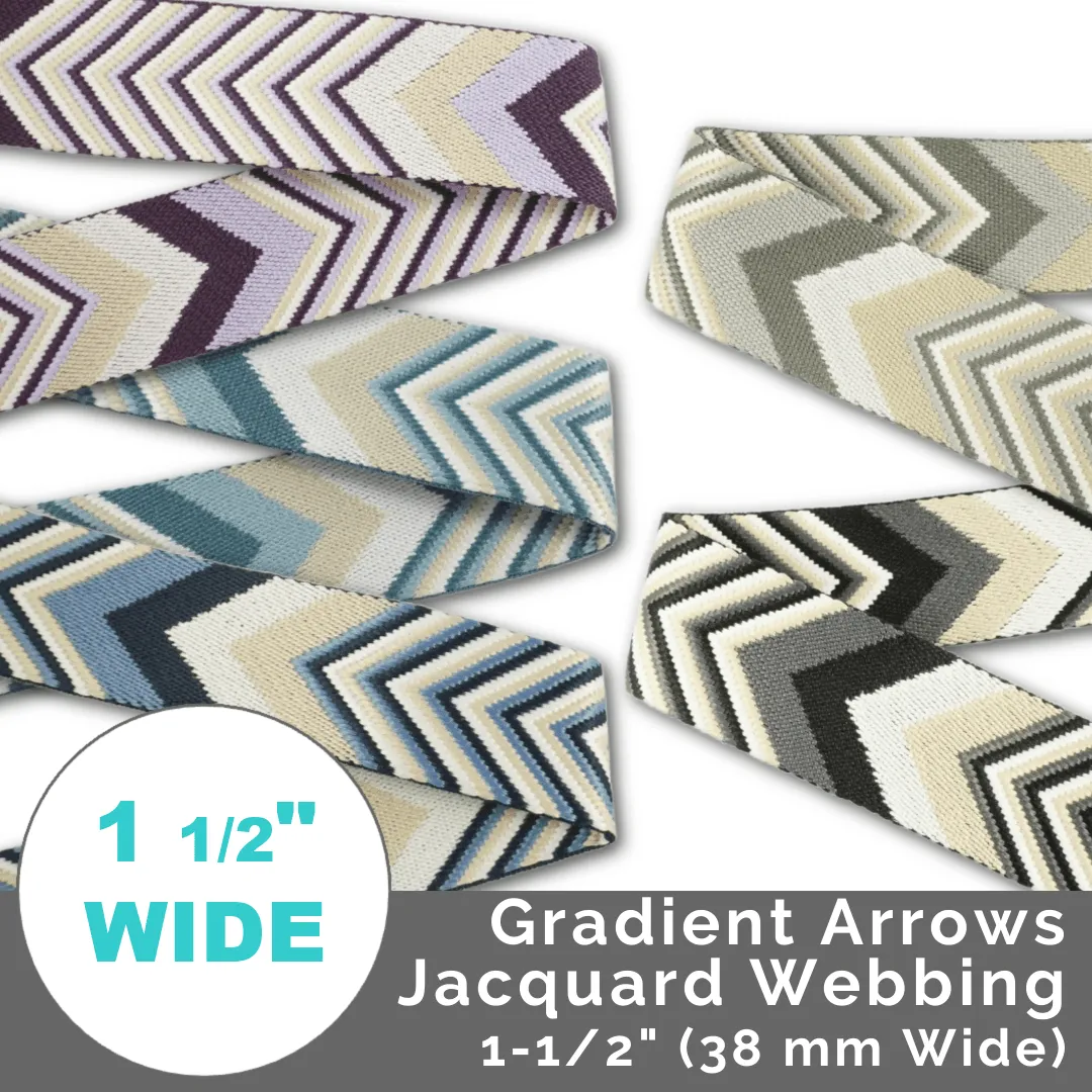 Gradient Arrows Webbing 1 1/2" (38mm) Wide (Per 1 Yard)