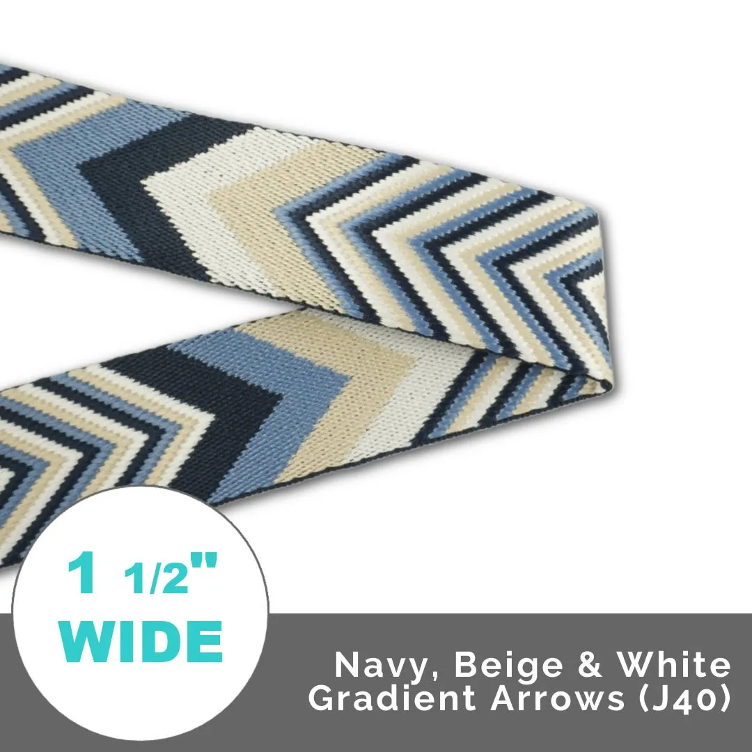 Gradient Arrows Webbing 1 1/2" (38mm) Wide (Per 1 Yard)