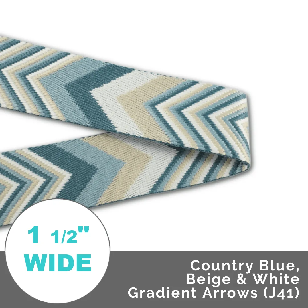 Gradient Arrows Webbing 1 1/2" (38mm) Wide (Per 1 Yard)