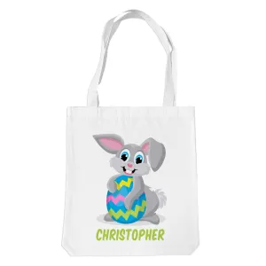 Grey Bunny White Premium Tote Bag