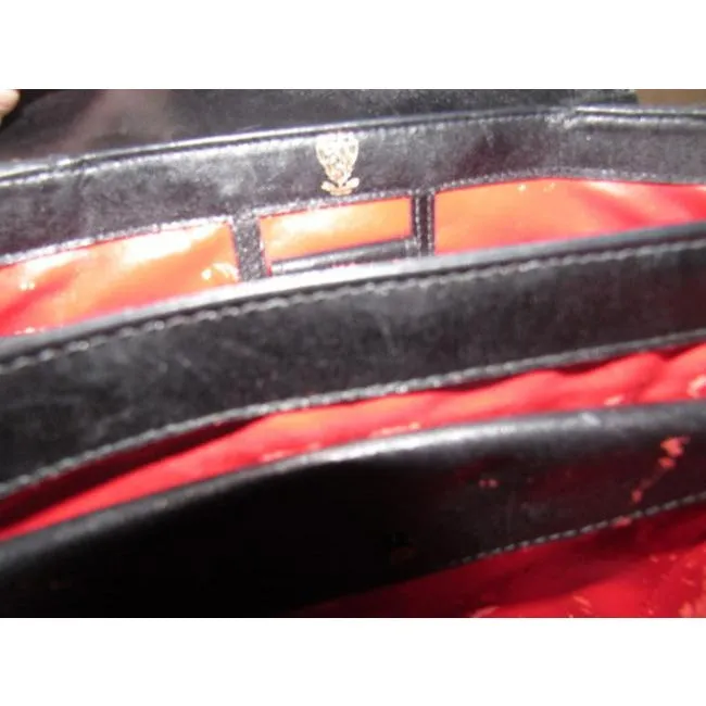 Gucci Black Micro Guccissima Print Jackie Satchel w G Twist Clasp